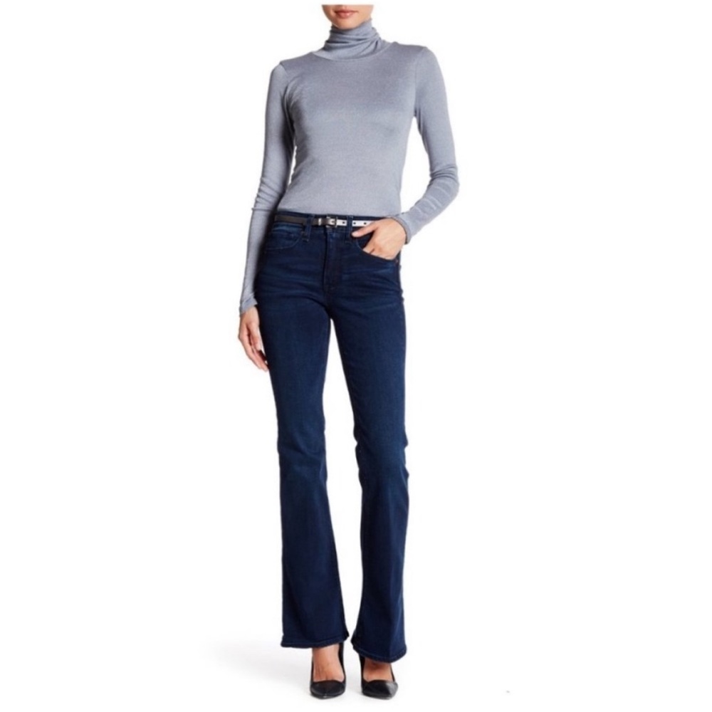 SPANX 5 pocket flare 28 29 reg read!
